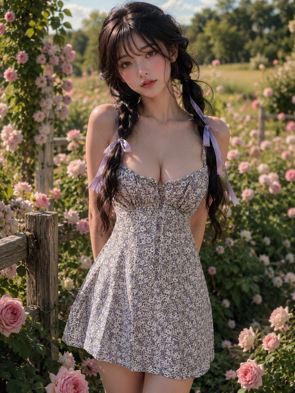 The Garden Keeps Her Secrets blooming meadowcore babydoll mini Hollister dress